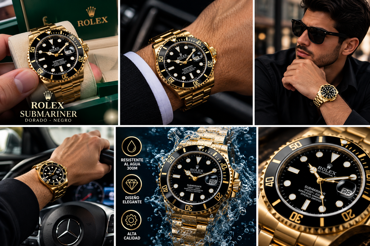 ROLEX SUBMARINER DORADO-NEGRO