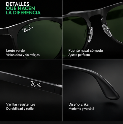 Gafa Rayban Erika (Negro-Verde)