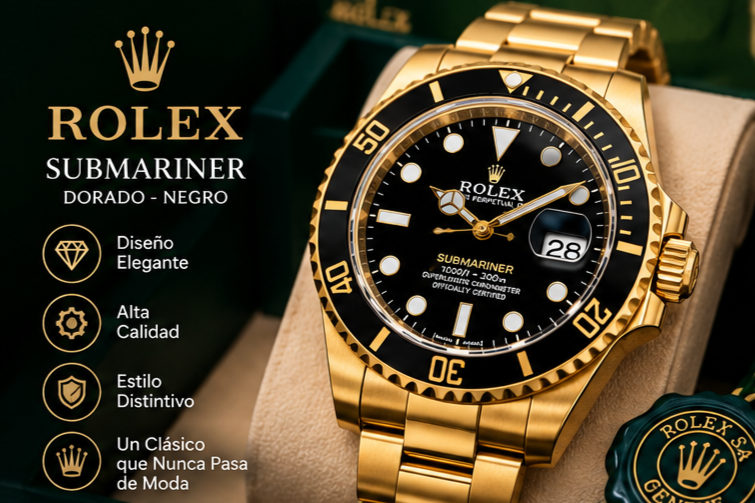 ROLEX SUBMARINER DORADO-NEGRO