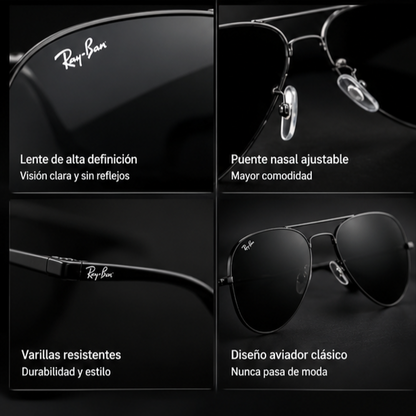 Gafa Rayban Aviator (Negro)