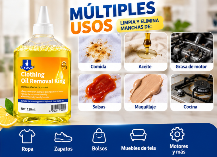 Removedor de Manchas y Aceite para Ropa