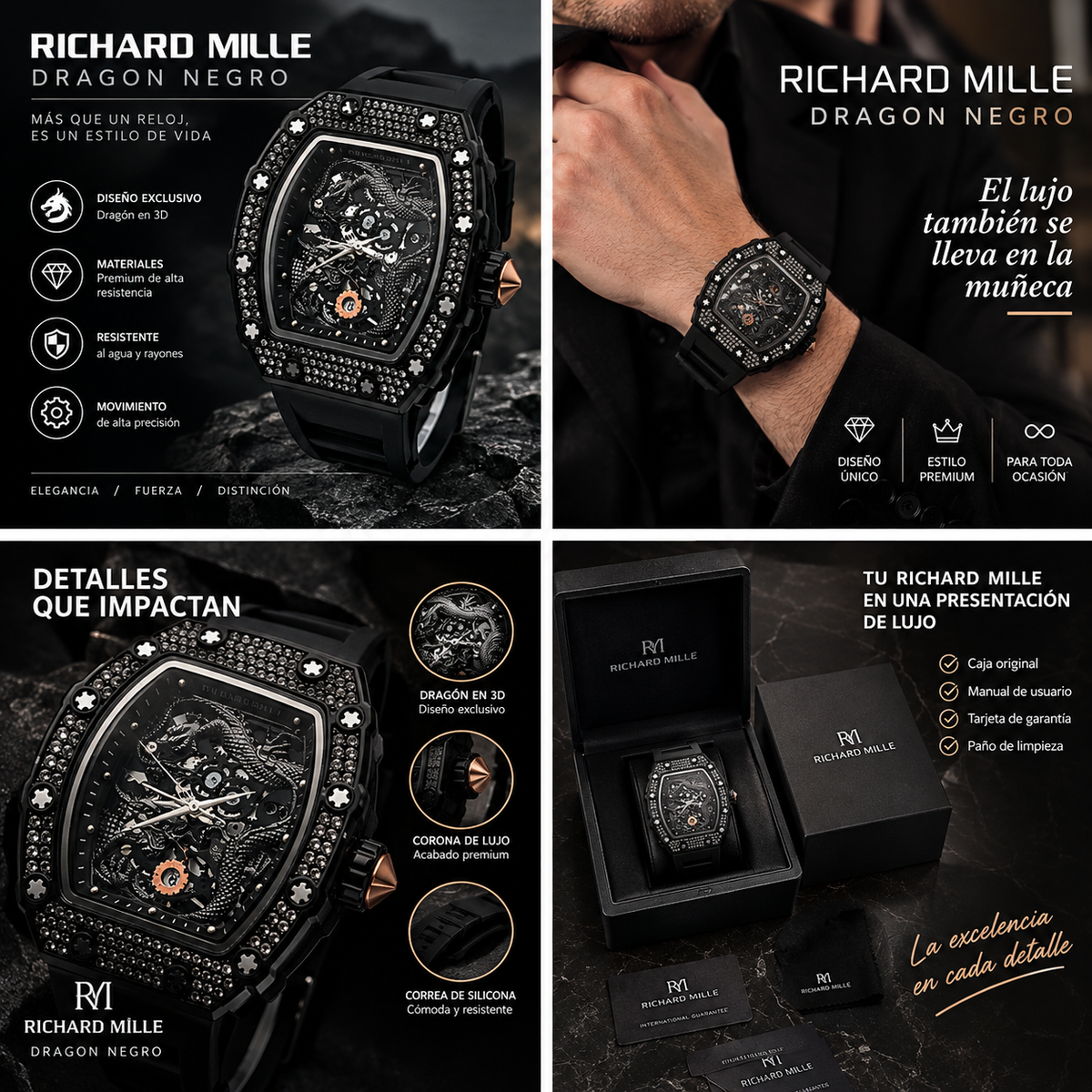 RICHARD MILLE DRAGON NEGRO