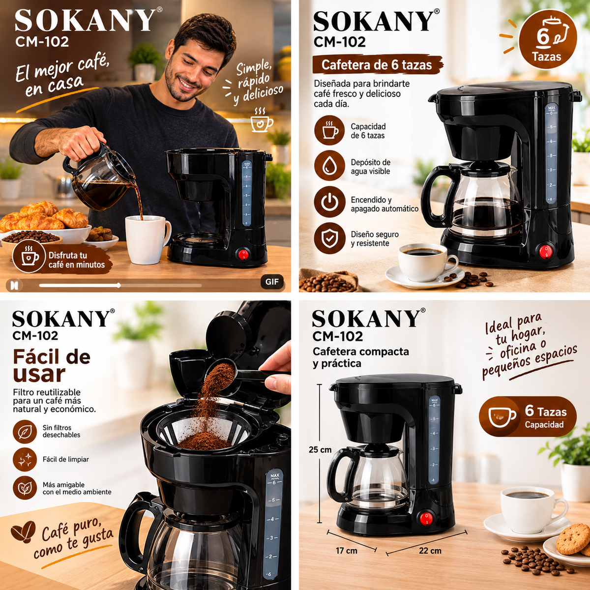 CAFETERA SOKANY CM-102