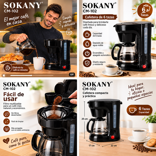 CAFETERA SOKANY CM-102