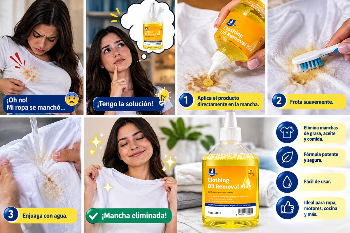 Removedor de Manchas y Aceite para Ropa