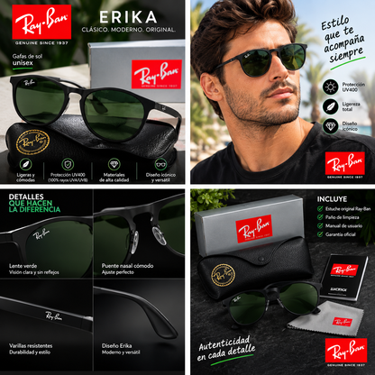 Gafa Rayban Erika (Negro-Verde)