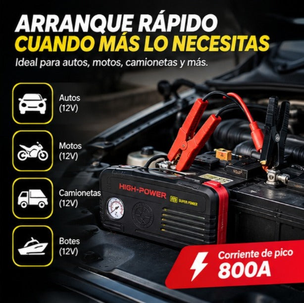 JUMPER DE BATERÍA Y COMPRESOR