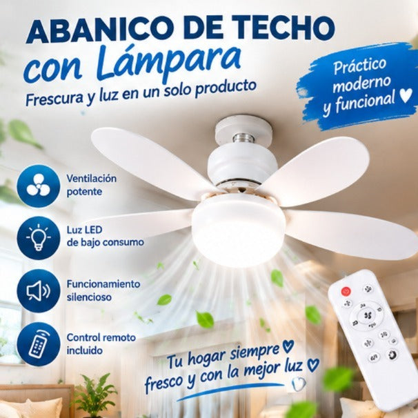 ABANICO DE TECHO CON LAMPARA