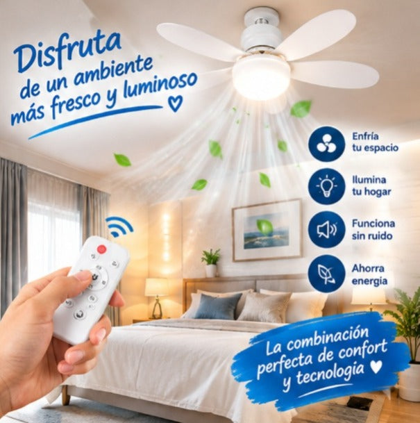 ABANICO DE TECHO CON LAMPARA