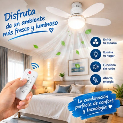 ABANICO DE TECHO CON LAMPARA