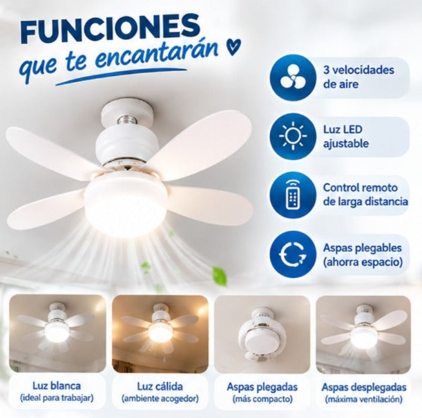 ABANICO DE TECHO CON LAMPARA