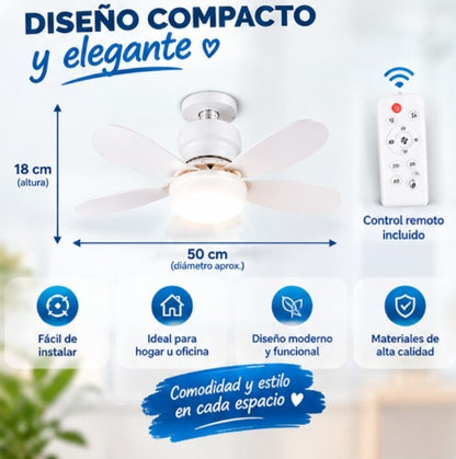 ABANICO DE TECHO CON LAMPARA