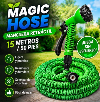 MANGUERA RETRACTIL MAGIC HOSE 15 MTS / 50 PIES