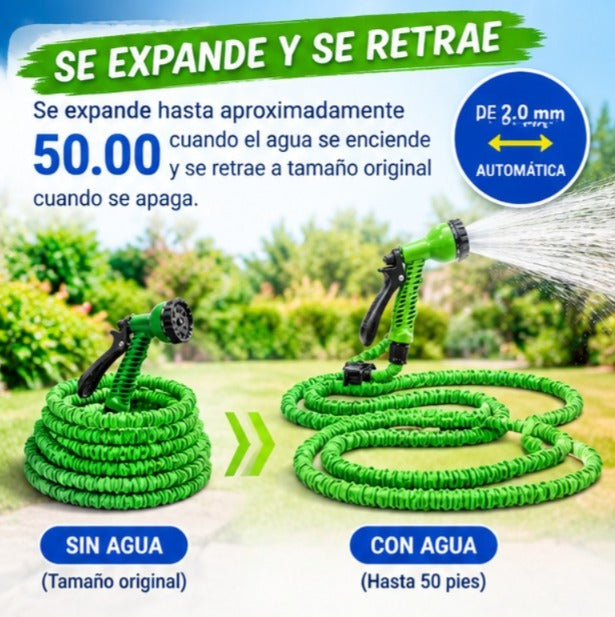 MANGUERA RETRACTIL MAGIC HOSE 15 MTS / 50 PIES