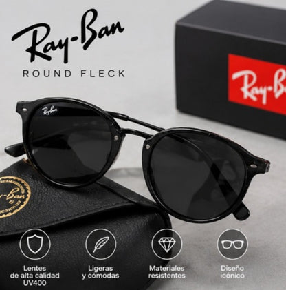 Gafa Rayban Round Fleck (Negro)