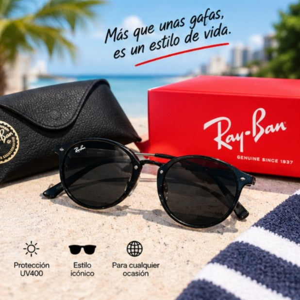 Gafa Rayban Round Fleck (Negro)