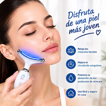 Masajeador Facial de 3 Luces LED